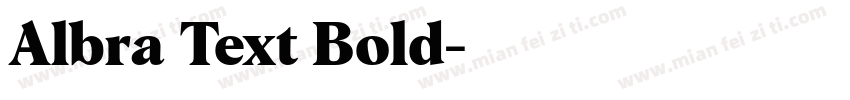 Albra Text Bold字体转换